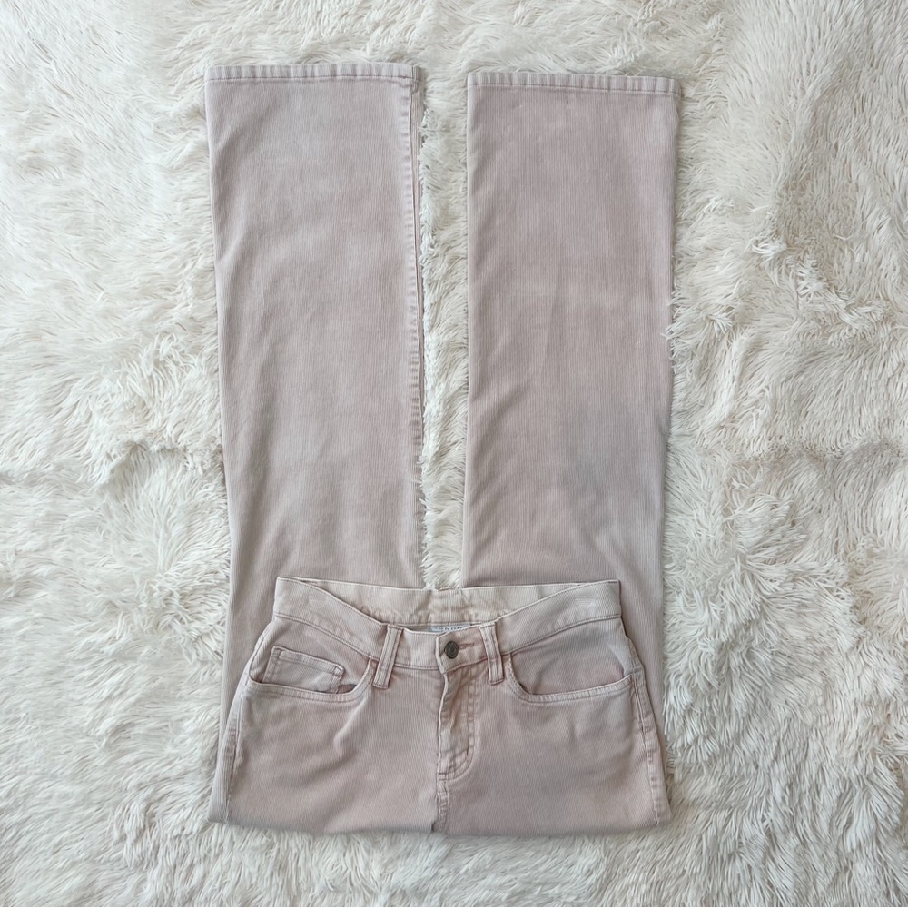 Sonoma pink corduroy straight leg pants mid rise five pocket Sz 4